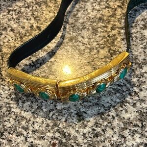 Elegant Gold and Green Women's Belt
